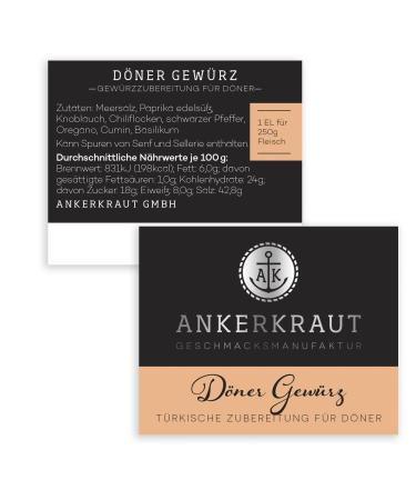 Ankerkraut D ner Spice Mix - Authentic D ner Kebap Seasoning for Home Cooking - 90g in Cork Glass - Buy Online on GoSupps.com