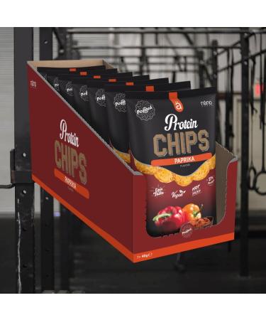 Nanosupps Protein Chips Paprika (7x40g) - Healthy High-Protein Snacks for International Shipping - Buy Online on GoSupps.com