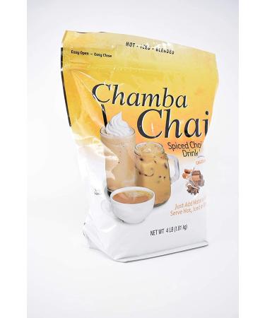Chamba Chai Spiced Chai Latte Drink Mix (4lb Resealable Bag) - Buy Online on GoSupps.com