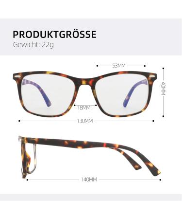 ZENOTTIC Anti-Blue Light Reading Glasses for Men | Rectangular UV 400 Protection | Tortoise Design | Includes Glasses Case | Perfect for PC TV & Gaming - Buy Online on GoSupps.com