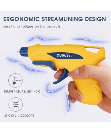 QUIWELL Cordless Hot Glue Gun Kit with 30 Glue Sticks - USB Rechargeable & Auto Shut Off for Quick Repairs and DIY Crafts - Buy Online on GoSupps.com
