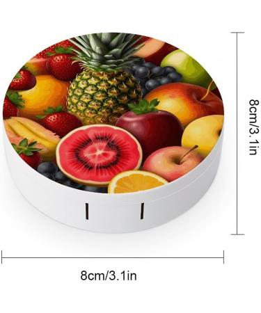 Fresh Juicy Fruits Print Contact Lens Case - Plastic Contact Lens Care Box & Travel Storage Solutions - Buy Online on GoSupps.com
