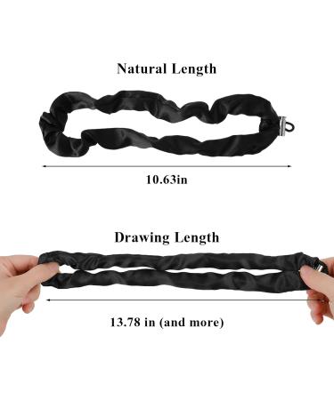 WLLHYF 3 Pieces Adjustable Silk Hair Tie Extra Large Satin Scrunchies for Women Girls Women's Black Satin No Slip Ouchless Hairband Ponytail Holders Hair Scrunchies Accessories - Buy Online on GoSupps.com