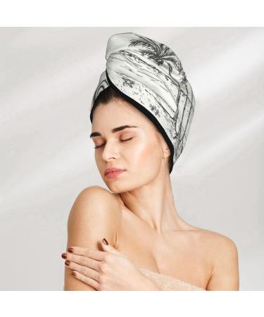 Buy Summer Vacation Camping Van Microfiber Hair Towel - Soft Super Absorbent Coral Velvet Quick Dry Wrap for Long Curly Thick Hair - Buy Online on GoSupps.com
