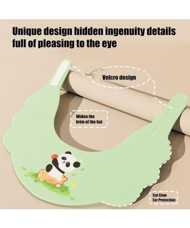 Maciun Toddler Shower Cap Waterproof Kids Shower Cap Adjustable Shampoo Bath Shield For Kids Keep Ear Dry Eye Coverage Green - Buy Online on GoSupps.com