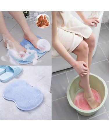 Lidouk Foot Cleaner Massage Device - Non-Slip Suction Cup Shower & Bathroom Scrubber Mat for Foot Care Peeling Spa Improved Circulation & Pain Relief - Buy Online on GoSupps.com