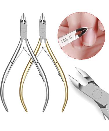 Nail Clippers Stainless Steel Cuticle Nipper Professional Remover Scissors Finger Care Manicure Nail Clipper Dead Skin Tools(Gold) - Buy Online on GoSupps.com