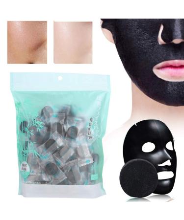 100 Pieces Ultra-Thin Compressed Facial Masks | DIY Beauty Mask with Black Charcoal & Bamboo | Moisturizing & Brightening - Buy Online on GoSupps.com