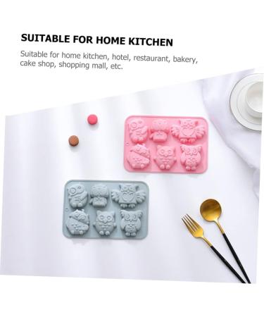 Milisten 4 Pcs Baking Cake Mold Homemade Soap Candle Silicone De para Gelatinas Owl Soap Molds Ice Cube Mold Roasting Pan Kitchen Baking Tool Silica Gel Baking Utensils Household 19.9x13.8cmx2pcs Bluex2pcs - Buy Online on GoSupps.com