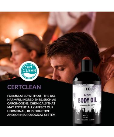 Active Body Oil | Organic Cruelty-Free & Vegan | CertClean Certified | Toxin-Free Sport & Massage Therapy | Warming & Relaxing for Joints and Muscles - Buy Online on GoSupps.com