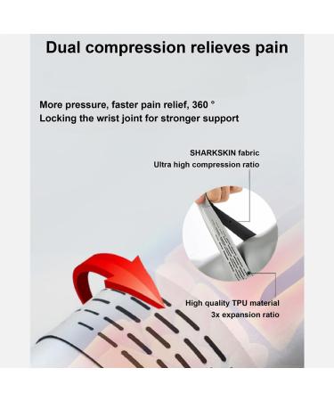 Adjustable Compression Wrist Sleeve - High Elasticity TPU Wrist Brace for Men & Women | Perfect for Yoga Basketball Volleyball & Badminton - X-Large Black-Silver - Buy Online on GoSupps.com