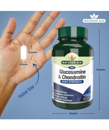Natures Aid Glucosamine 500 mg + Chondroitin 400 mg 90 Tablets - Buy Online on GoSupps.com