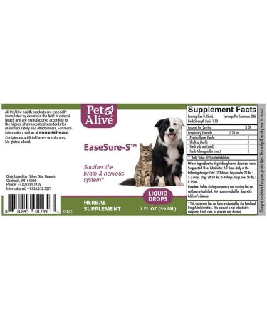 PetAlive EaseSure-S Natural Homeopathic Formula for Seizure Control - Buy Online on GoSupps.com