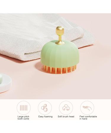 Scalp Massage Device - Silicone Hair Cleaning Shampoo Brush for Blood Circulation & Care - Buy Online on GoSupps.com