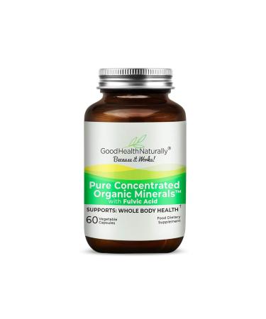 Pure Concentrated Organic MineralsTM - Energy Stamina | Electrolytes Trace Minerals Fulvic Acid - 60 Veggie Capsules