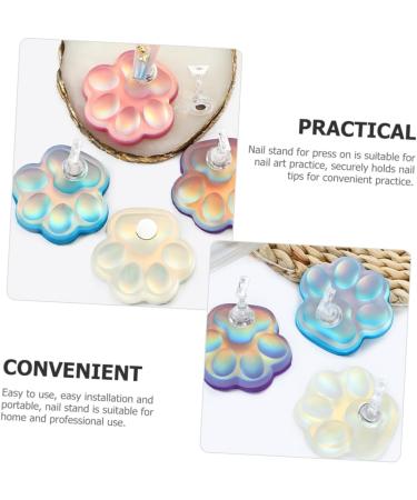 Ipetboom 4 Sets exercise rack nail stand nail polish manicure Symphony nail tips practice holders resin with base base nail holder nail art stand portable bracket Accessories - Buy Online on GoSupps.com