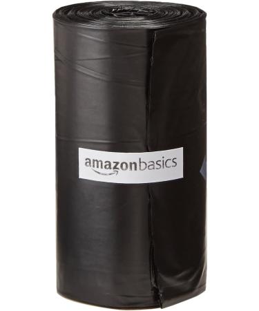 Amazon Basics Dog Poop Bags - 300 Unscented Black Bags with Dispenser and Leash Clip | 13 x 9 Inches (20 Rolls) - Buy Online on GoSupps.com
