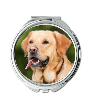 Mirror Compact Mirror Dog Labrador Light Brown Pet Animal In The Free Pocket Mirror portable mirror