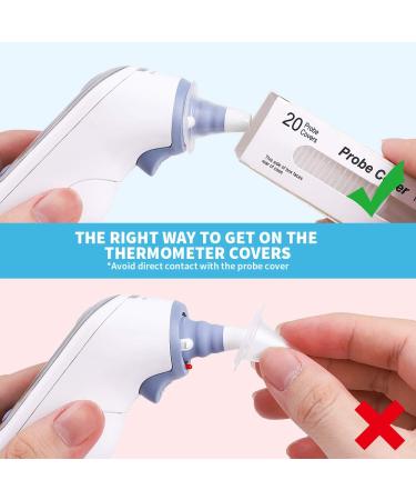 200 Counts CEI Disposable Ear Thermometer Covers for All Braun Models - Lens Filters Refill Caps for Braun Thermometer - Buy Online on GoSupps.com