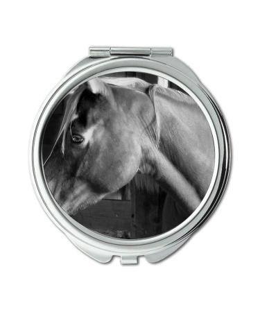 Mirror Travel Mirror animal black and white close up pocket mirror portable mirror