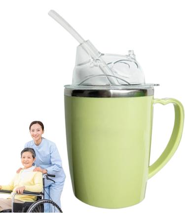 Beakers for Elderly 350ml Spill Proof Adult Sippy Cup with Straw 3-in-1 Stainless Steel Dysphagia Cups with Handle Adult Drinking Cup for Elderly Disabled Patient Maternity Kids - Buy Online on GoSupps.com