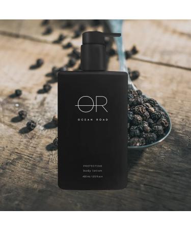 OCEAN ROAD Black Body Lotion 13.5 fl oz - Nourishing and Hydrating Lotion with Coffee Extract & Australian Botanicals Vegan, Australian Made Skincare for Soft, Smooth, and Protected Skin - Buy Online on GoSupps.com