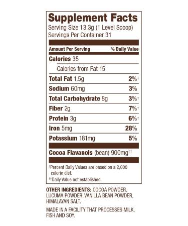 FlavaMix Performance Cocoa Powder | 900mg Cocoa Flavanols for Heart & Brain Health | Boost Nitric Oxide | Plant-Based Zero Sugar | 31 Servings - International Shipping Available - Buy Online on GoSupps.com