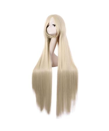 MapofBeauty 40 Inch Gold Long Straight Cosplay Wig for Women | Unique & Stylish Costume Wig - Buy Online on GoSupps.com