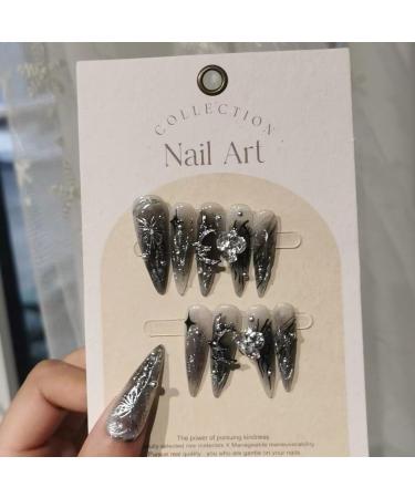 Handmade Wearing Nail Handdrawn Removable Nail Patch and Reusable False Nails(Size:L) - Buy Online on GoSupps.com