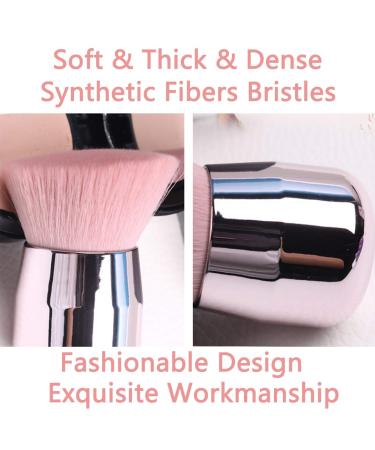 RN BEAUTY Large Mineral Powder Brush - Angled Top Pink | Kabuki Makeup Brush for Contour, Blush, and Bronzer - Full Coverage and Dense Blending - Buy Online on GoSupps.com