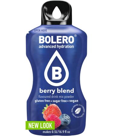 Bolero BERRY BLEND 24x3g | Sugar-free juice powder, sweetened with stevia + vitamin C | for children and athletes | gluten-free, vegan | berry flavor