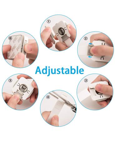 4PCS Baby Safety Cabinet Locks - Child Proof Lock for Drawers, Cabinets, Ovens, Refrigerators - Adjustable Strap and Latch System for Doors and Appliances - Buy Online on GoSupps.com