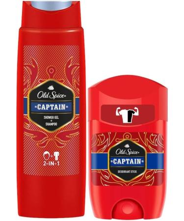Old Spice Captain Deodorant Stick & Shower Gel Gift Set - Buy Online on GoSupps.com
