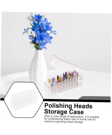 POPETPOP Nail Art Storage Box Nail Drills for Acrylic Nails Professional Drill Bits for Nails Hex Socket Organizer Nail Art Salon Goods Hex Magnetic Holder Nail Manicure Tool Abs - Buy Online on GoSupps.com