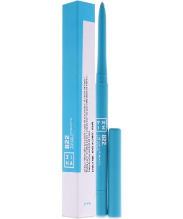 3INA Makeup 24h Automatic Eye Pencil 822 Turquoise | Waterproof Long Lasting Eyeliner with Sharpener & Brush | Highly Pigmented Vegan Formula - Buy Online on GoSupps.com