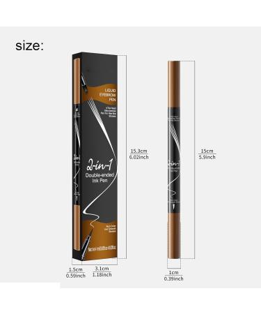 Trailott Eyebrow Pen Trailott Microblading Eyebrow Pen Trailott Brow Pen 2in 1 Liquid Eyebrow Pencil Double Head Liquid Eyebrow Pencil for Natural Makeup All Day (Grey) - Buy Online on GoSupps.com