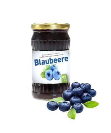 LCW - Fruit spread with fructose and sweeteners 340g glass blueberry