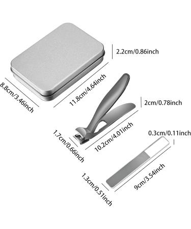 Nail Clippers Nail Clippers | Compact Nail Clippers for Men Stainless Steel Nail Clippers with Nail File for Elderly Wide Jaw Mouth Nail Clippers Grey - Buy Online on GoSupps.com