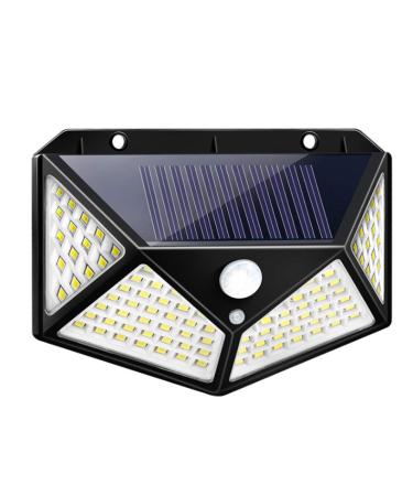 Solar Light Outdoor Solar Lamp with Motion Solar LED Light Waterproof Sunlight Powered for Garden Decoration (Size : 2 Piece 102 LEDs) (1 Piece 100 LEDs)