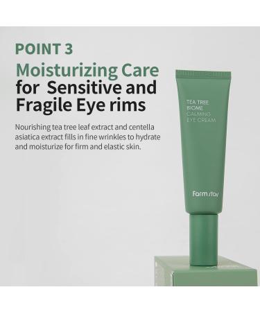 Farmstay Tea Tree Biome Calming Eye Cream 1.69 Fl. Oz - Korean Anti-Wrinkle Dark Circle Treatment - Buy Online on GoSupps.com