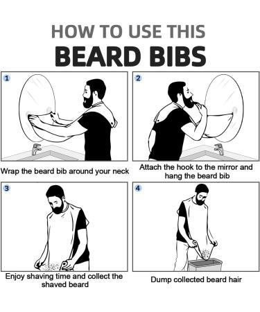 Shop Cute Ghosts Beard Bib Apron - Ultimate Beard Hair Catcher for Men | Perfect Father's Day & Christmas Gift | 2 Suction Cups Included - Buy Online on GoSupps.com