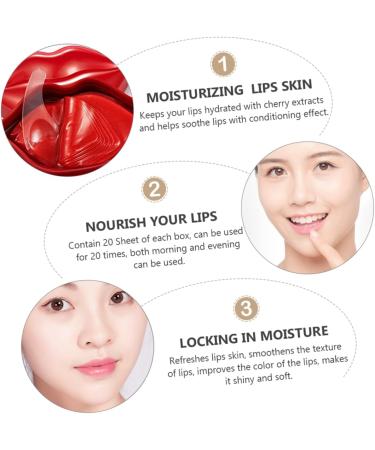 VALICLUD Masques L vres Hydratants en Gel 40 Pi ces Soin Anti-ger ures Exfoliant Femmes Usage Quotidien Nuit Extrait de Cerise pour L vres Douces et R par es - Buy Online on GoSupps.com