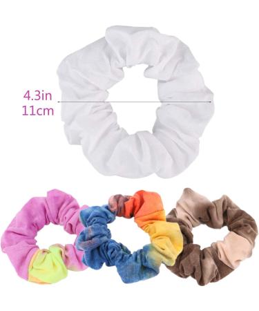 Buy Vegcoo 515-Piece Hair Accessories Set - 15 Batik Scrunchies & 500 Colored Rubber Bands | Pure Cotton Hair Ties for Women - International Shipping - Buy Online on GoSupps.com