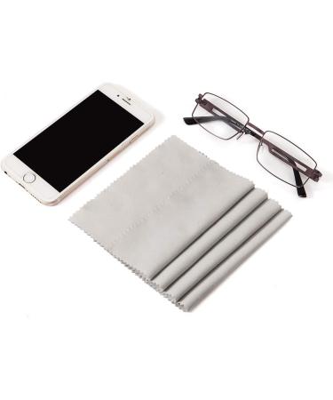 12 Pack Microfiber Eyeglasses Cleaner Cloth - Lint Free Sunglasses & Lens Cleaning Wipes - 5x6 Inch Gray Cloths for Eyewear & Camera - Buy Online on GoSupps.com
