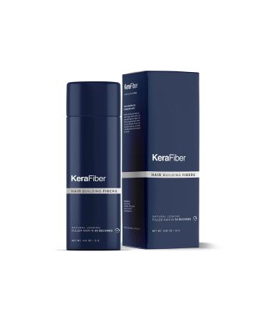 Hair Fibres Black by KeraFibre Professional-Natural Keratin Hair Building Fibres for Men and Women Full Head of Hair in 30 Seconds 12 g (Pack of 1) Black