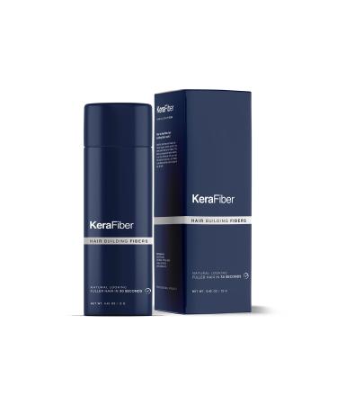 Hair Fibres White by KeraFiber Professional-Natural Keratin Hair Building Fibres for Men and Women Full Head of Hair in 30 Seconds 12 g (Pack of 1) White