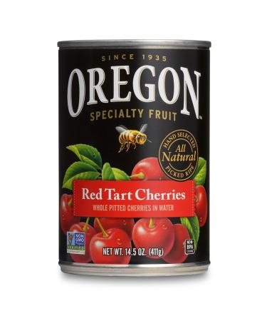 Oregon Fruit Pitted Red Tart Cherries in Water, 14.5-Ounce Cans (Pack of 8) 14.5 Ounce (Pack of 8)