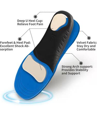 Heavy Duty Pain Relief Orthotics Insoles - Arch Support for Flat Feet & Overpronation | Full Length Men & Women (XS: Men 5.5-6.5/Women 6-7 - Buy Online on GoSupps.com