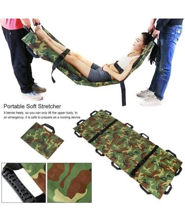 with Handbag Emergency Rescue Stretcher Folding 12 Handles Emergency Stretcher-for Hospital Sports Venues Ambulance Portable Stretcher Camouflage (Camouflage) - Buy Online on GoSupps.com