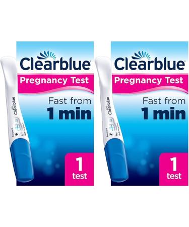 Clearblue Pregnancy Test Rapid Detection Result As Fast As 1 Minute 1 Test Easy at Home Pregnancy Test (Pack of 2)